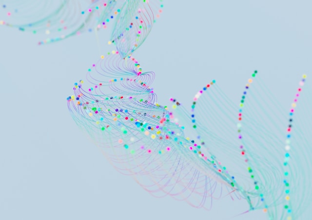 3D render of connected particles