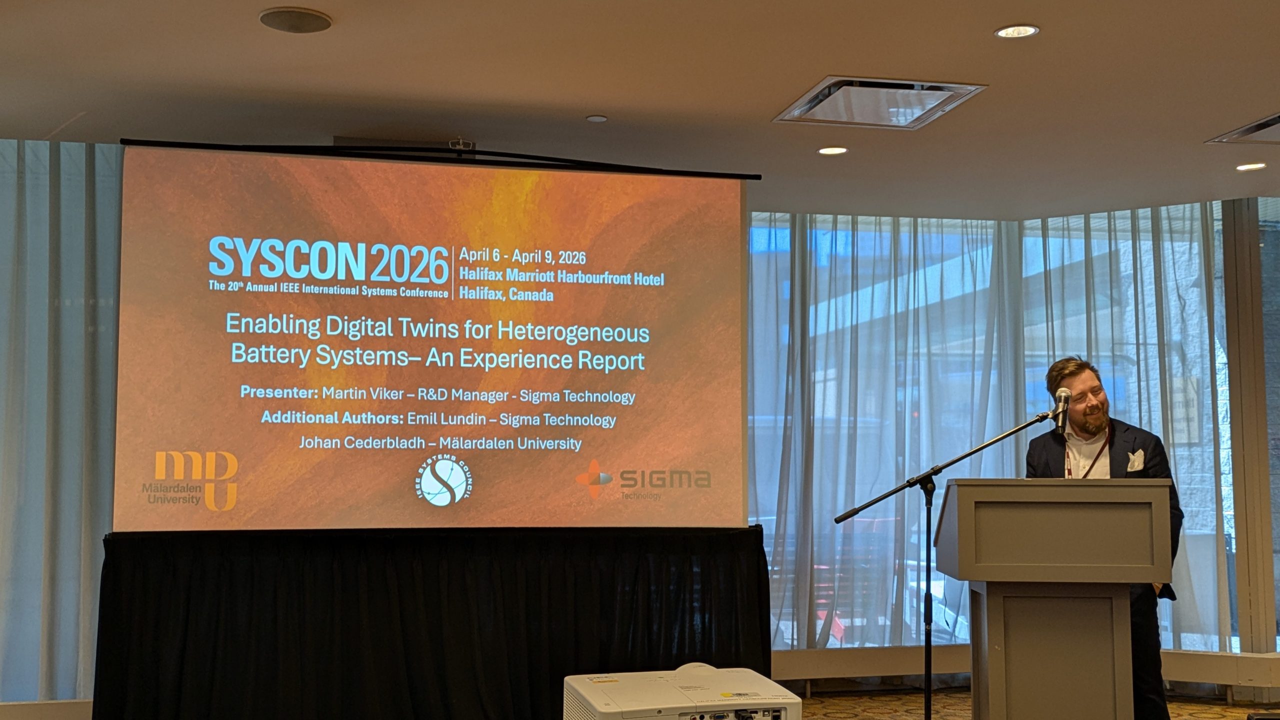 Sigma Technology's Martin Viker presenting Digital Twins for Heterogeneous Battery Systems